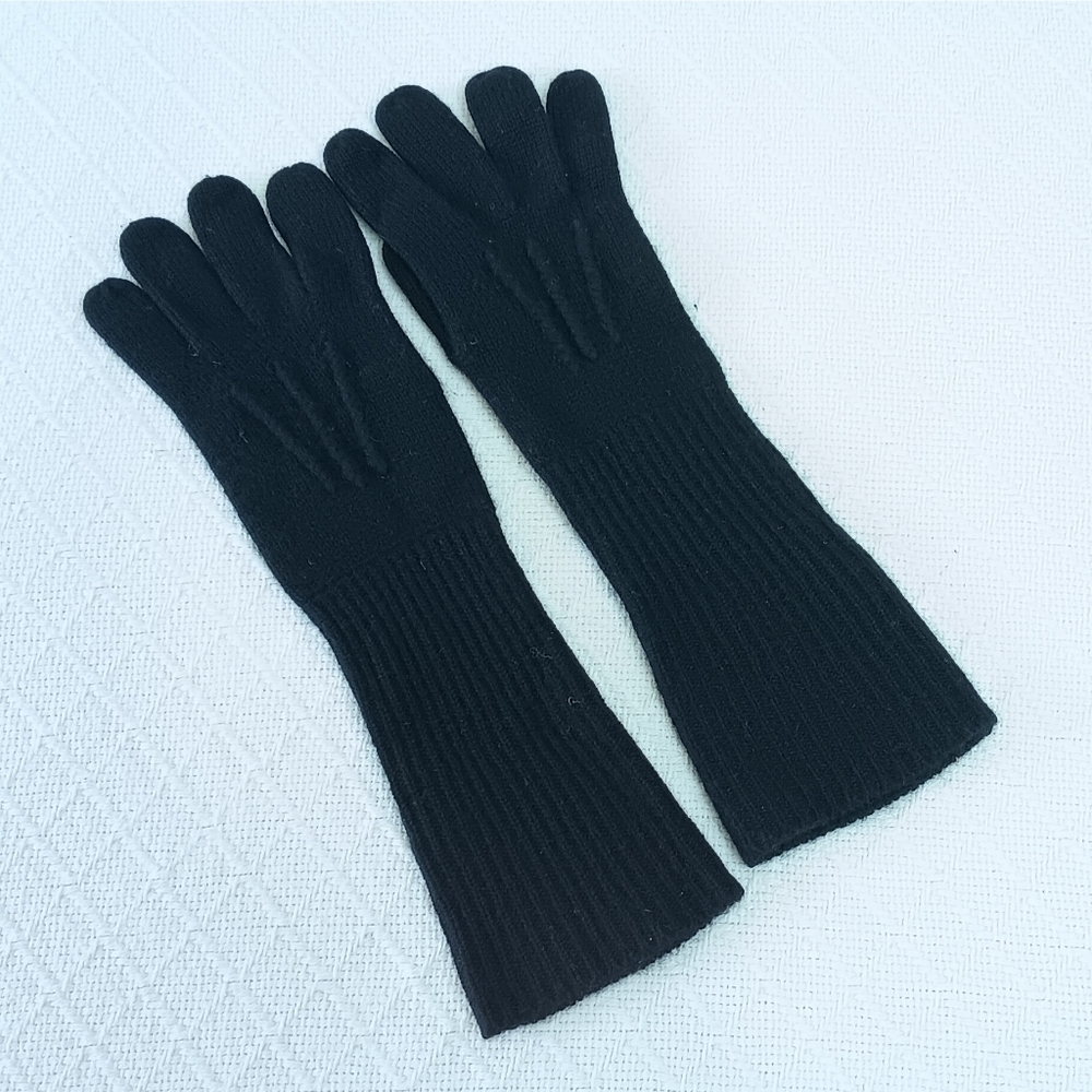 Women's Cashmere Long Gloves Black OS